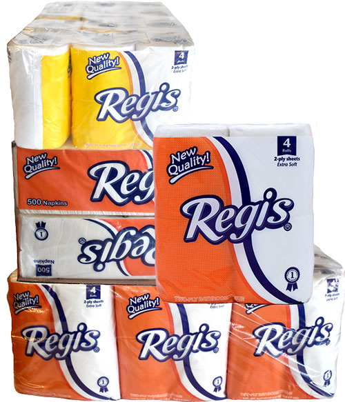 Regis toilet paper and paper towels